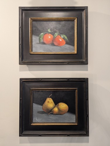Orange pear oil paintings - pear,